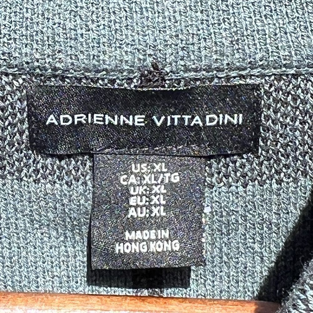EUC Adrienne Vittadini color block 3/4 length sweater coat w/ pockets Size XL - Picture 4 of 9